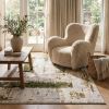 6' X 9' Green Abstract Dhurrie Area Rug