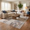 4' X 6' Beige Abstract Printed Area Rug