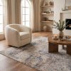 5' X 8' Ivory And Beige Abstract Diamonds Area Rug
