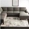 6' X 9' Beige Abstract Printed Area Rug