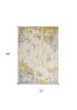 3' X 5' Gold And Gray Abstract Distressed Area Rug