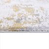 3' X 5' Gold And Gray Abstract Distressed Area Rug