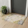 3' X 5' Gold And Gray Abstract Distressed Area Rug