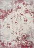 6' X 9' Ivory Red and Gray Abstract Area Rug
