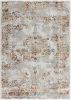 3' X 5' Gray And Beige Distressed Ornate Area Rug