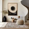 4' X 6' Gray And Beige Distressed Ornate Area Rug