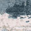 8' Blue And Ivory Abstract Dhurrie Runner Rug