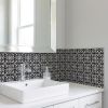 4" X 4" Black And White Quatro Peel And Stick Removable Tiles