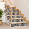 5" X 5" Black And White Quatro Peel And Stick Removable Tiles