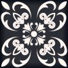 8" x 8" Black And White Peel And Stick Removable Tiles