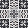 8" x 8" Black And White Peel And Stick Removable Tiles