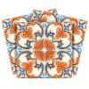 7" x 7" Blue And Orange Peel And Stick Removable Tiles