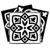 8" x 8" Black And White Vinyl Peel And Stick Removable Tiles