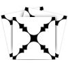 4" X 4" Black And White Tri Peel And Stick Tiles