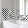4" X 4" Black And White Tri Peel And Stick Tiles