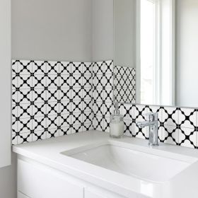 4" X 4" Black And White Tri Peel And Stick Tiles