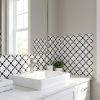 5" X 5" Black And White Tri Peel And Stick Tiles