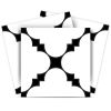6" X 6" Black And White Tri Peel And Stick Tiles
