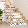 6" X 6" Black And White Tri Peel And Stick Tiles
