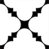6" X 6" Black And White Tri Peel And Stick Tiles