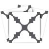 7" X 7" Dark Gray And White Tri Peel And Stick Tiles