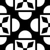 4" X 4" Black And White Coli Peel And Stick Tiles