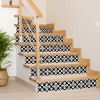7" X 7" Black And White Coli Peel And Stick Tiles