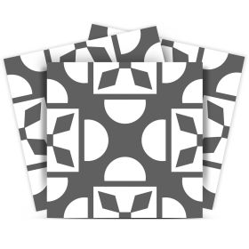 5" X 5" Dark Gray And White Coli Peel And Stick Tiles