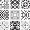 5" X 5" Black And White Mash Peel And Stick Removable Tiles