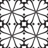 6" X 6" Black And White Mash Peel And Stick Removable Tiles