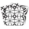 7" X 7" Black And White Mash Peel And Stick Removable Tiles