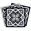 6" X 6" Black White And Gray Baz  Peel And Stick Removable Tiles