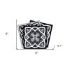 8" x 8" Black Gray And White Vinyl Peel And Stick Removable Tiles