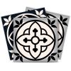 5" X 5" Black And White Rory Peel And Stick Removable Tiles