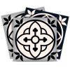 6" X 6" Black And White Rory Peel And Stick Removable Tiles