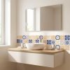 8" x 8" Yellow And White Peel And Stick Removable Tiles