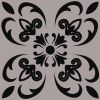 5" X 5" Light Grey And Cream Orchid Peel And Stick Removable Tiles