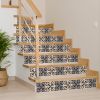 7" X 7" Light Grey And Cream Orchid Peel And Stick Removable Tiles