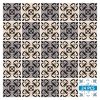 7" X 7" Light Grey And Cream Orchid Peel And Stick Removable Tiles