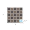 7" X 7" Light Grey And Cream Orchid Peel And Stick Removable Tiles