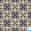 7" X 7" Light Grey And Cream Orchid Peel And Stick Removable Tiles