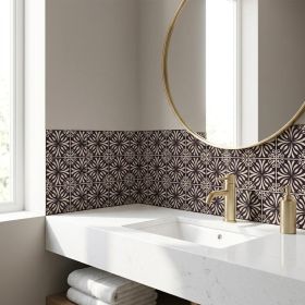 4" X 4" Cinnamon Swirl Peel And Stick Removable Tiles