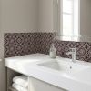 6" X 6" Cinnamon Swirl Peel And Stick Removable Tiles