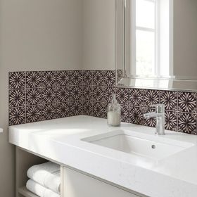 6" X 6" Cinnamon Swirl Peel And Stick Removable Tiles