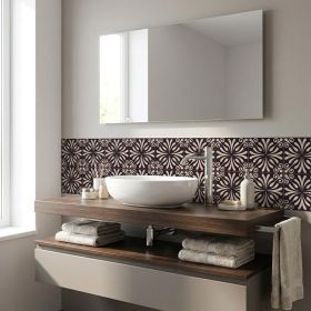 8" x 8" Cinnamon Vinyl Peel And Stick Removable Tiles
