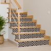 4" X 4" Intertwined Black And Cream Peel And Stick Removable Tiles