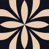 6" X 6" Intertwined Black And Cream Peel And Stick Removable Tiles