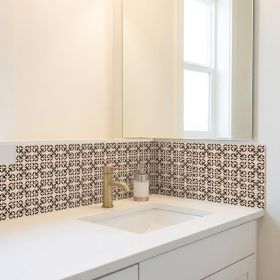 5" x 5" Cream Vinyl Peel And Stick Removable Tiles