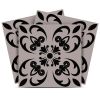 4" X 4" Black And White Orchid Peel And Stick Removable Tiles