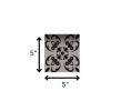 5" X 5" Black And White Orchid Peel And Stick Removable Tiles